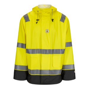 Alnes regnjakke FL.GUL/GRÅ