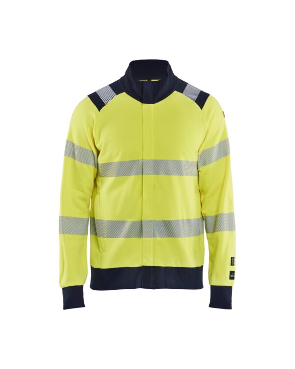 Multinorm HV  Full Zip Sweatshirt Gul/marineblå