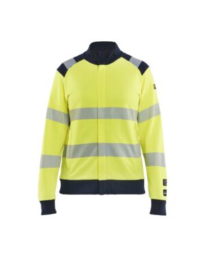 Multinorm HV Full zip Sweatshirt Lady Gul/marineblå