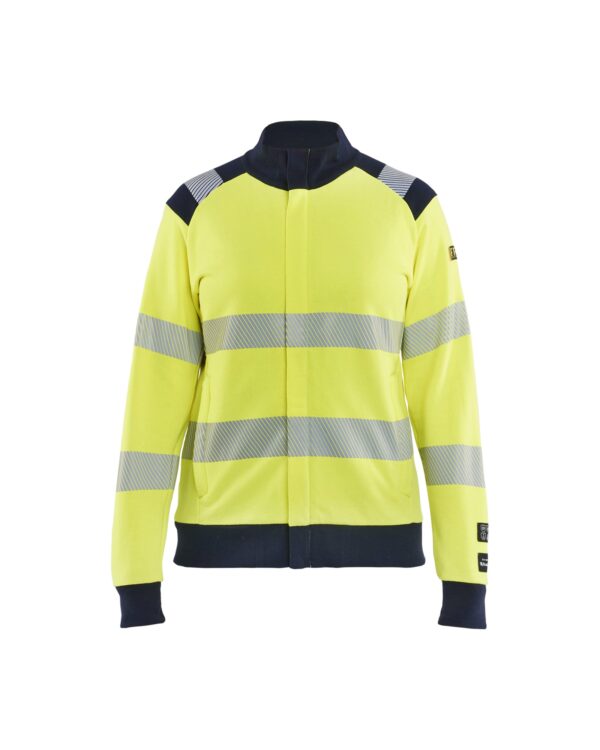 Multinorm HV Full zip Sweatshirt Lady Gul/marineblå